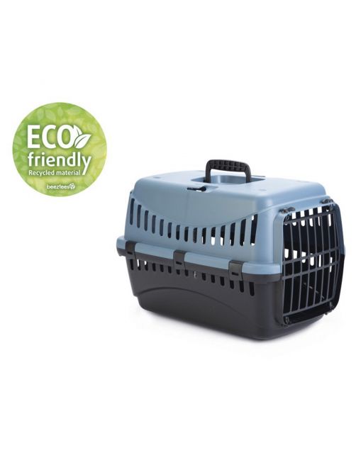 Beeztees Reismand Gipsy Eco - Kattenvervoersbox - 46x31x32 cm Blauw Zwart