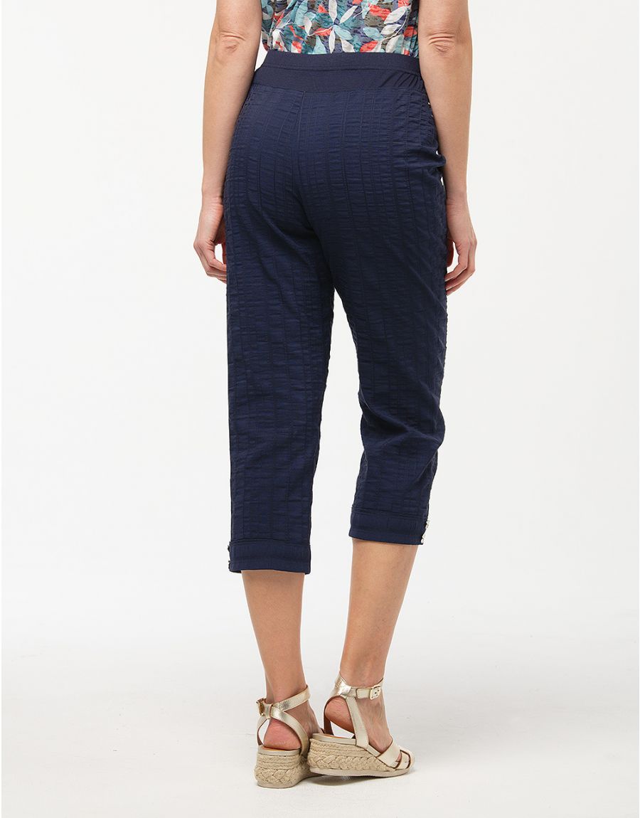Pantacourt fluide bleu