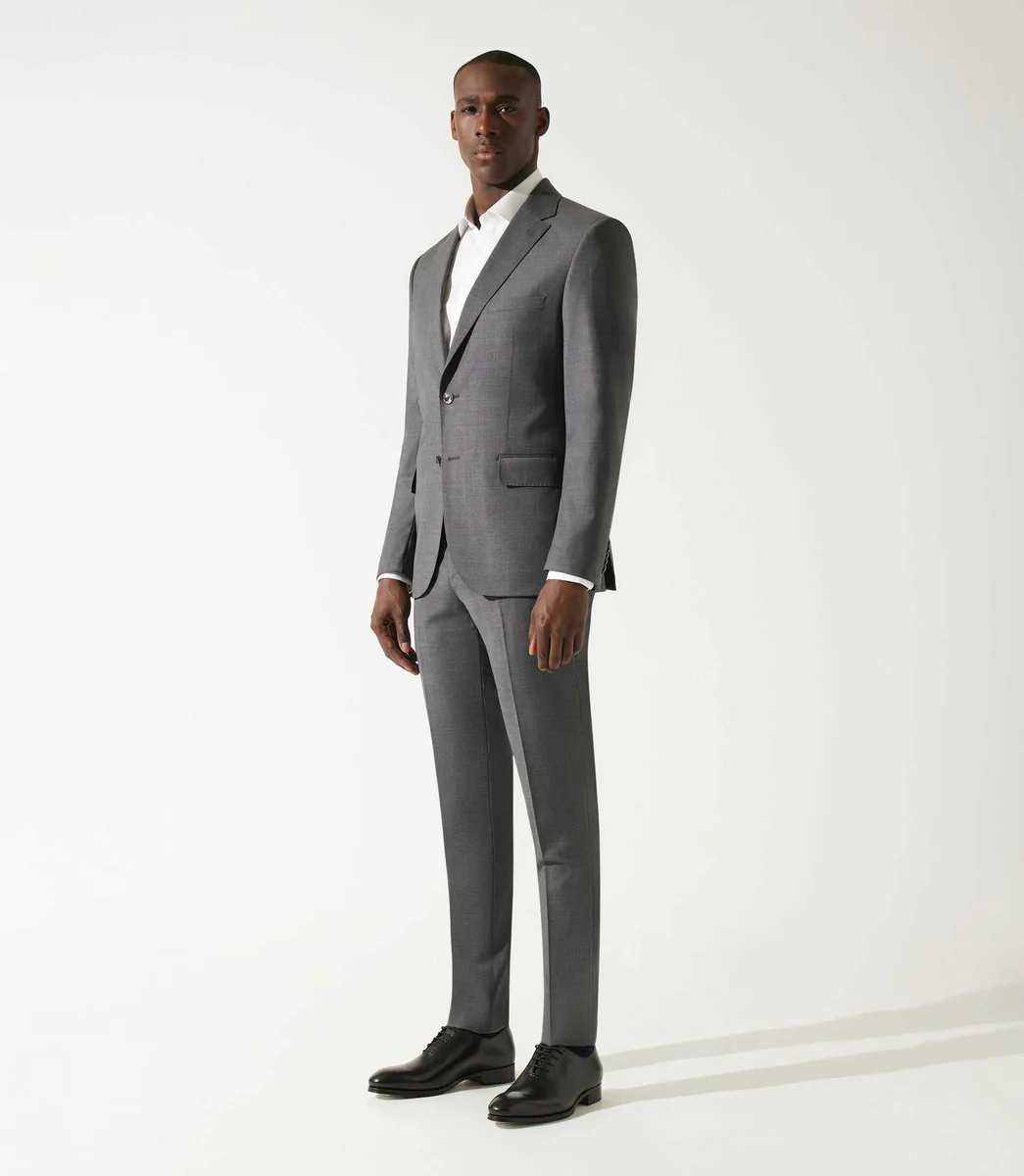Pantalon ville laine GRIS-MOYEN