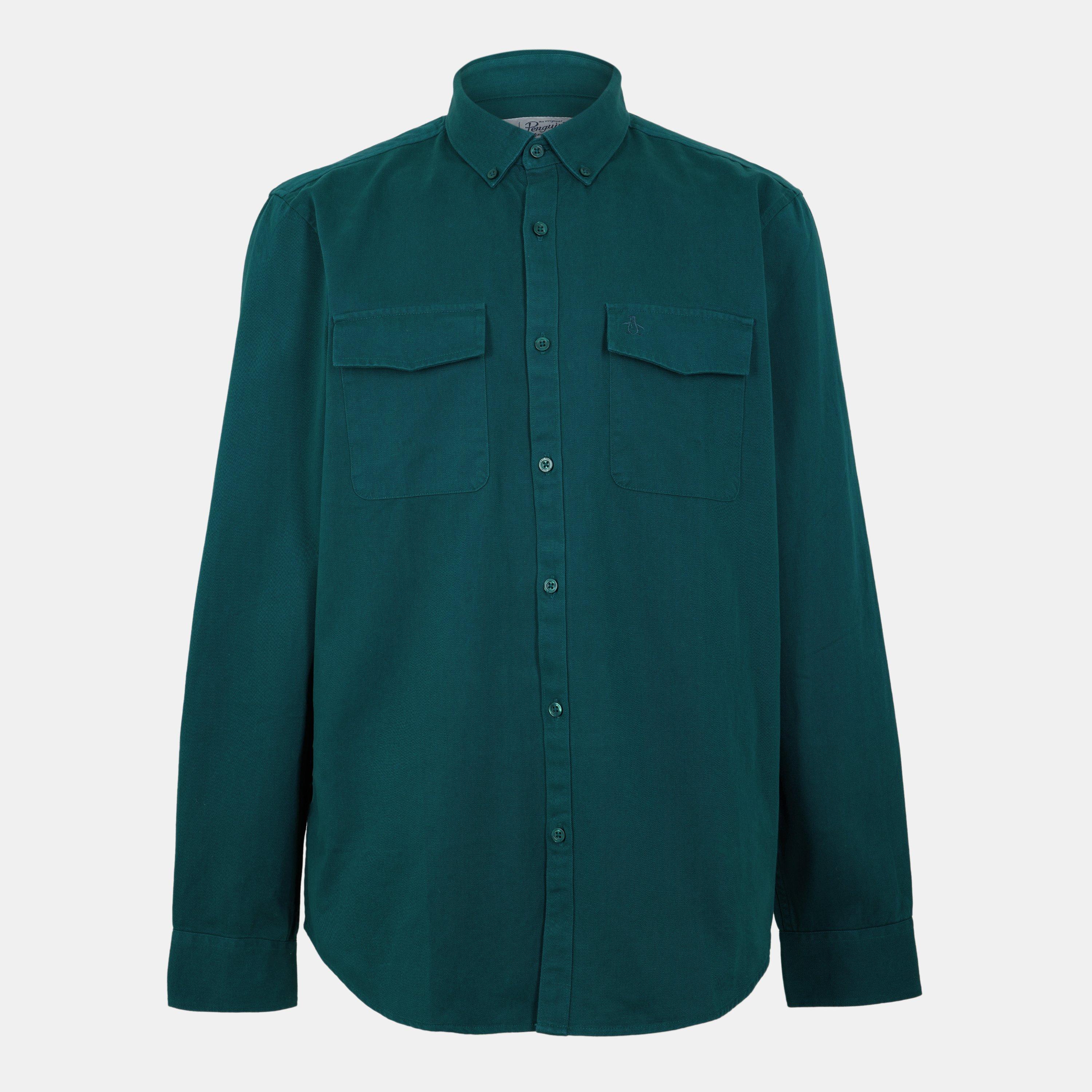 Original Penguin OP Long Sleeve Twill Overshirt Mens