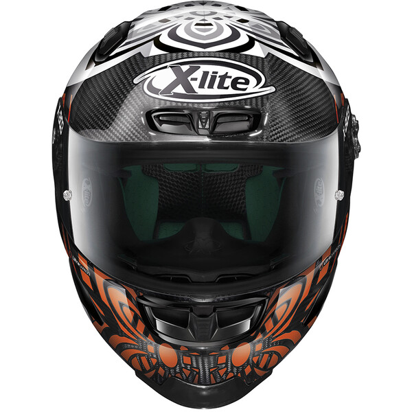 X-lite - Casque X-803 RS Ultra Carbon Replica Arón Canet Noir / Blanc / Orange
