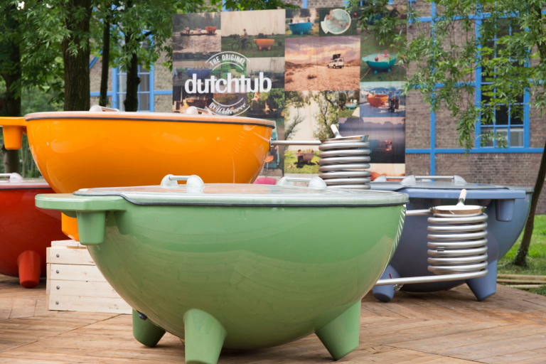 Weltevree Dutchtub Original hottub houtgestookt oranje