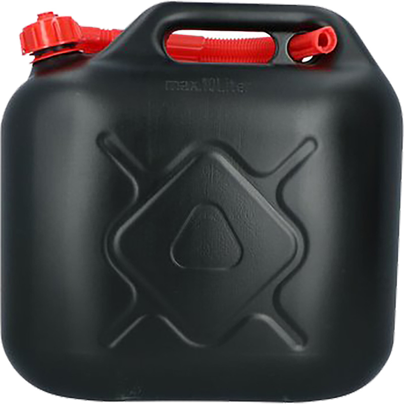Benzinekan zwart 10L