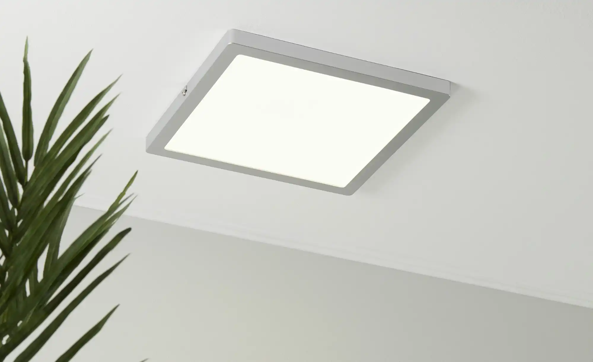 LED-Panel, chrom-matt, eckig