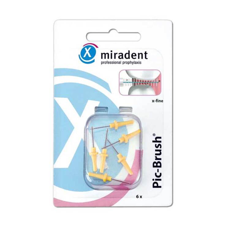 Miradent Interdentalbürste Pic-Brush x-fein gelb, 6 St