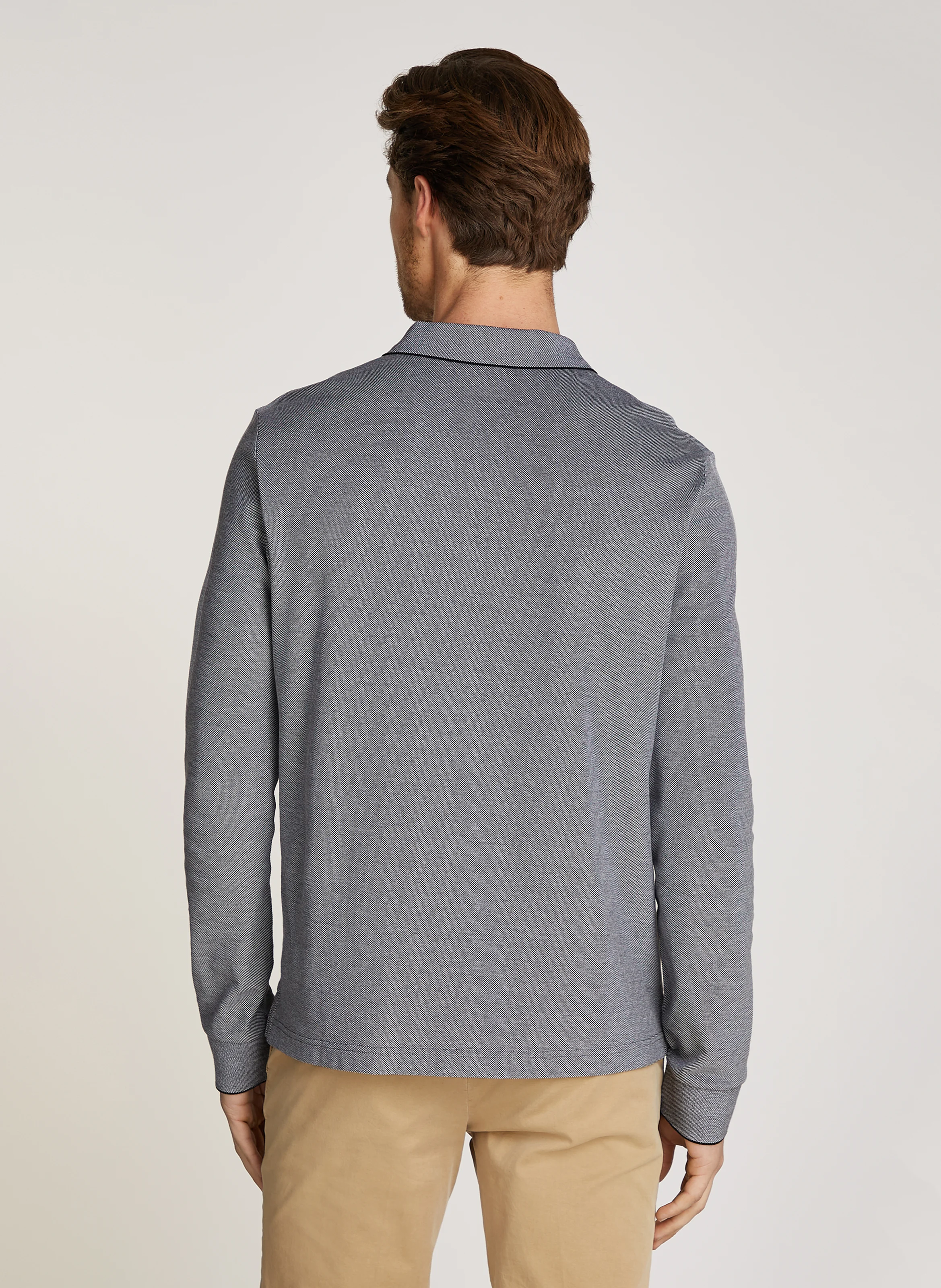 Polo regular-fit en coton bio | Gris
