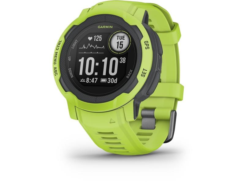 GARMIN Sportuhr Instinct 2, Limettengrün/Schwarz Multisportuhr für In- und Outdoor
