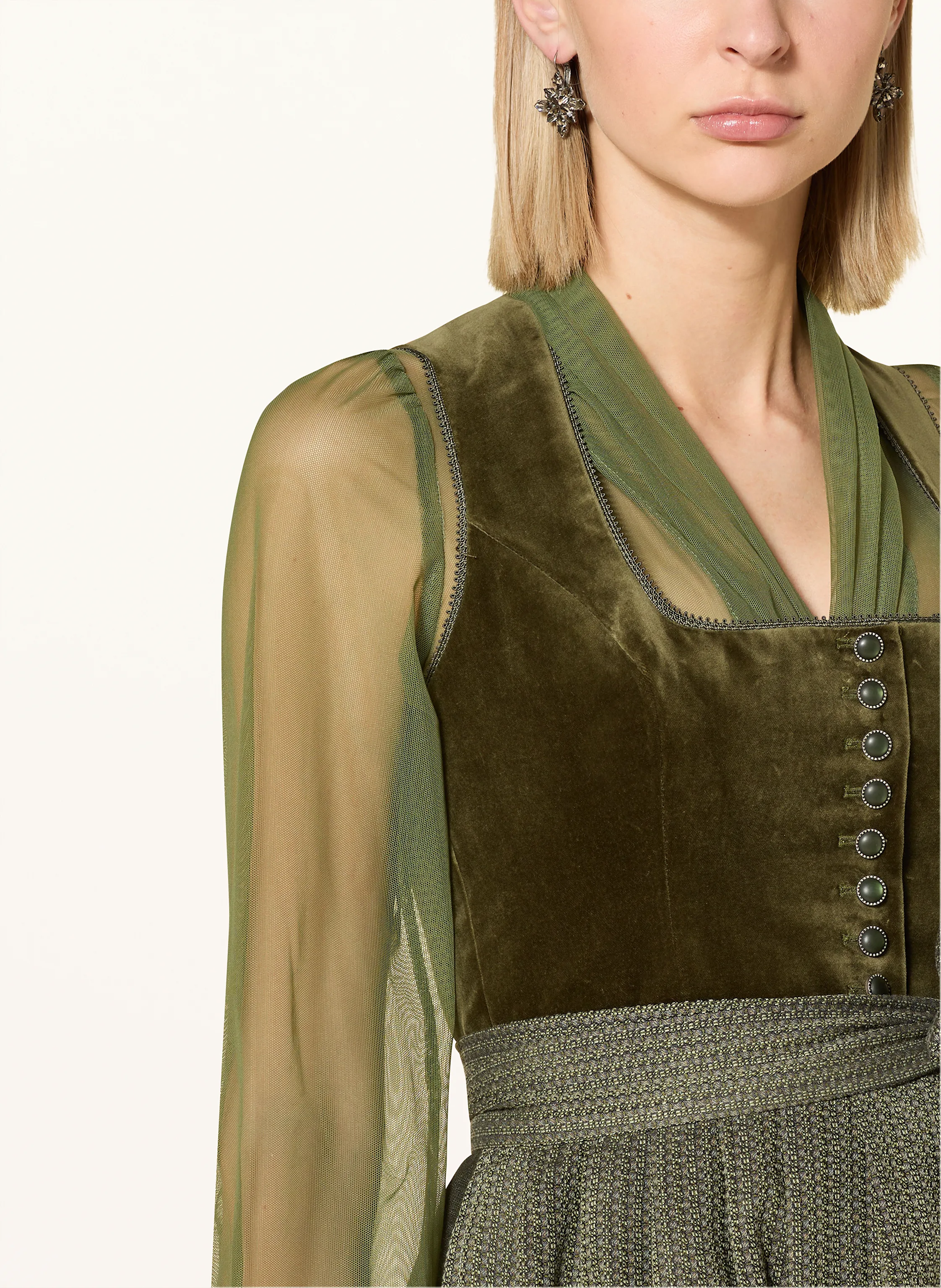 Johann & Johanna Dirndlbluse aus Mesh