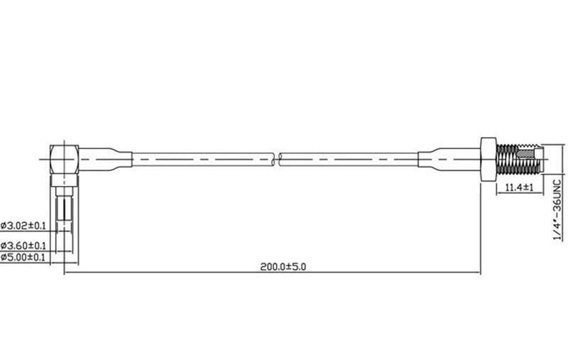 Antennenadapter 90°, 20cm, SMA Buchse (f) - CRC9 Stecker (m)Delock Antennenkabel SMA Buchse zum Einbau > CRC-9 90° Stecker 200 mm