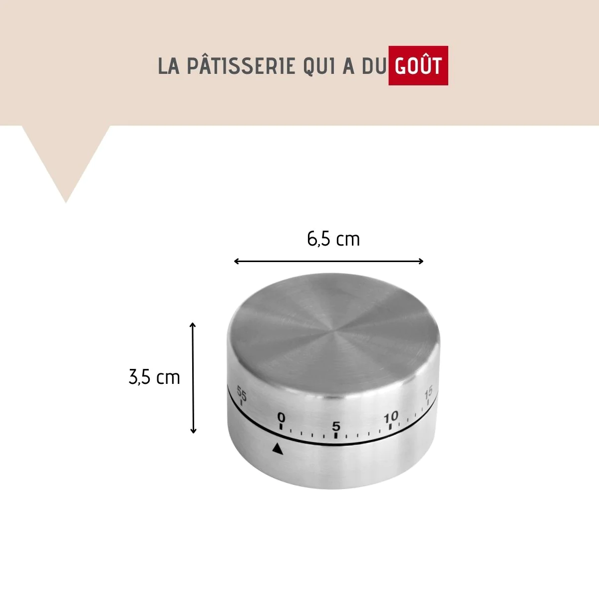 Minuteur de cuisine magnétique 1h en acier Smart Pastry Zenker
