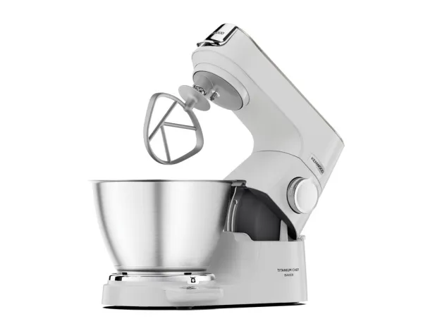Kenwood Titanium Chef Baker KVC65.001WH - Køkkenmaskine - 1200 W - hvid/champagnecreme