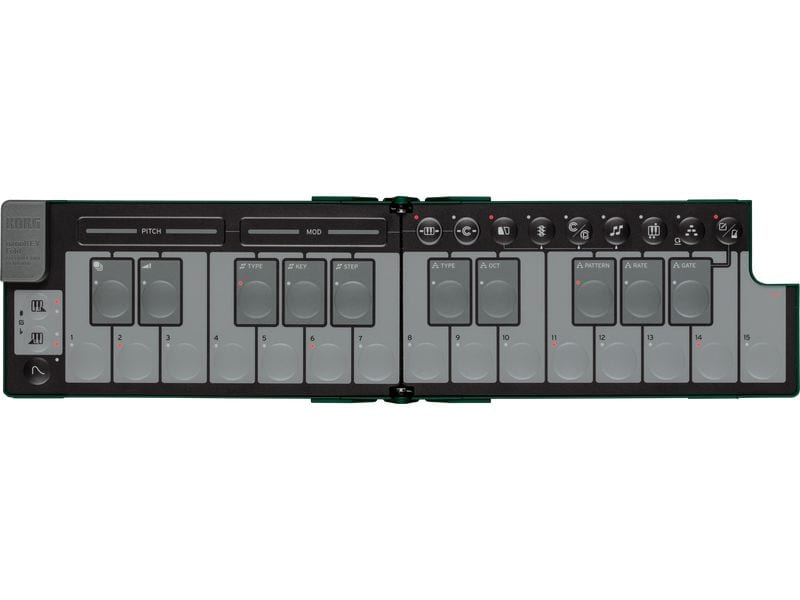 Korg Keyboard Controller nanoKEY Fold Alpine Green Limited Faltbares Mini-MIDI-Keyboard