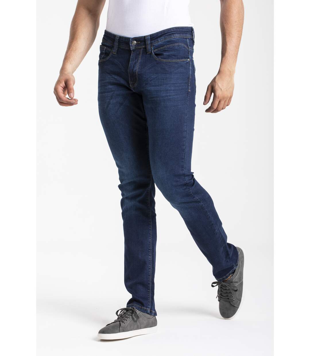 Jeans RL80 stretch Fibreflex® coupe droite ajustée brossé DENIM