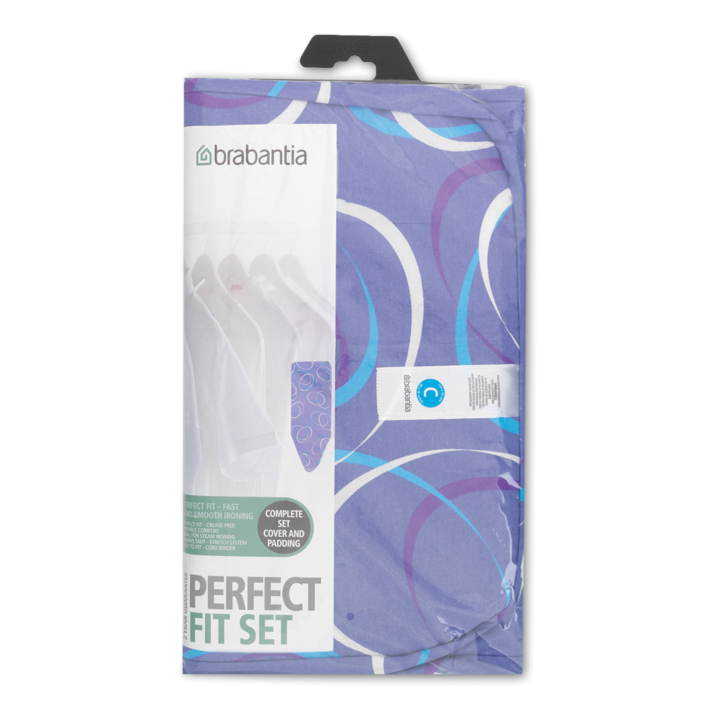 Brabantia Strijkplankhoes C - 124 x 45 cm - Complete Set - Colourful Mixed