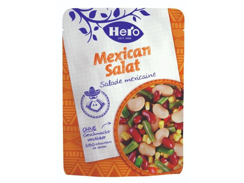 Hero Beutel Mexican Salat 250 g Bohnen-Mix aus grünen und roten Bohnen, weissen Soissonbohnen und Süssmais