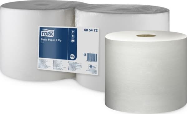 Tork Tork - Papirrull for grunnleggende oppgaver, hvit - 400 m