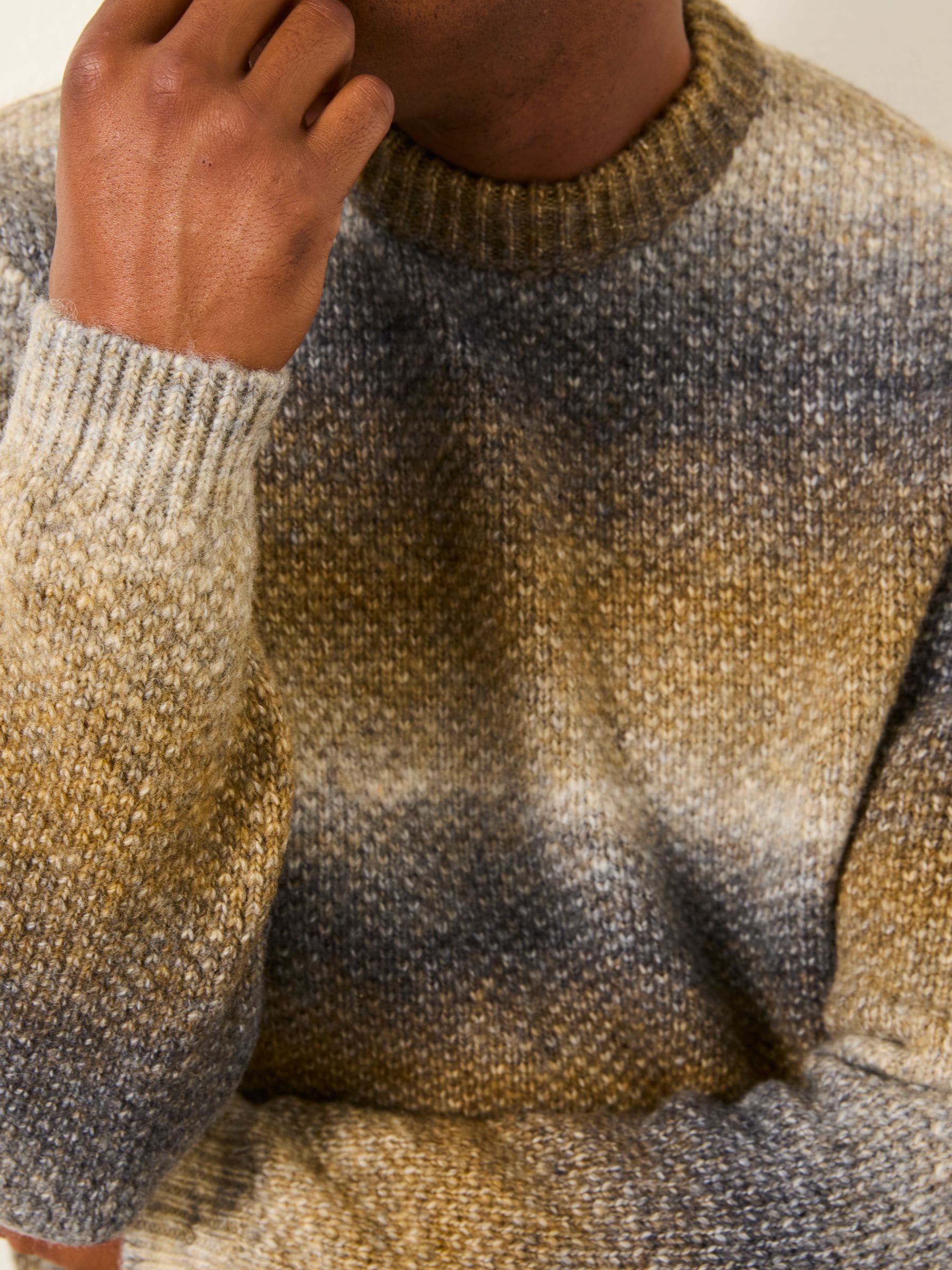 FatFace Ombre Knitted Crew Jumper