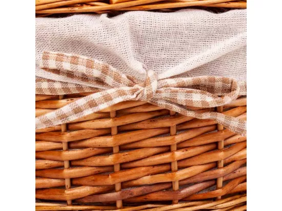 Set de 2 boîtes en osier marron