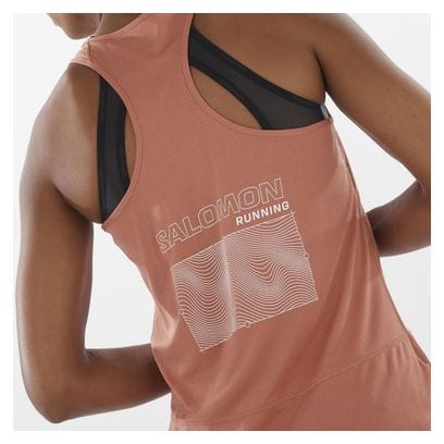Débardeur Salomon Cross Run Rose Femme