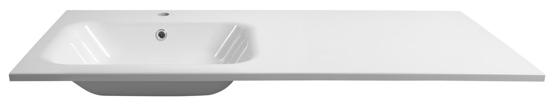 Sapho Areca wastafel met kraangat links 120cm wit glans