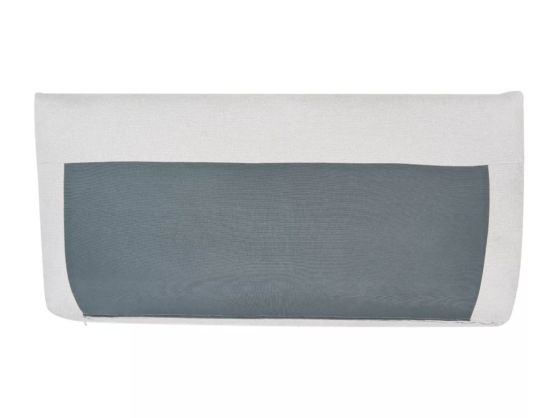 Canapé d'Angle à gauche Convertible Dossier Rembourré en Tissu Polyester Beige Karila