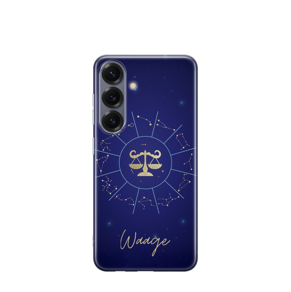 Samsung Galaxy S25 Gummi Hülle Waage 3 - Blau