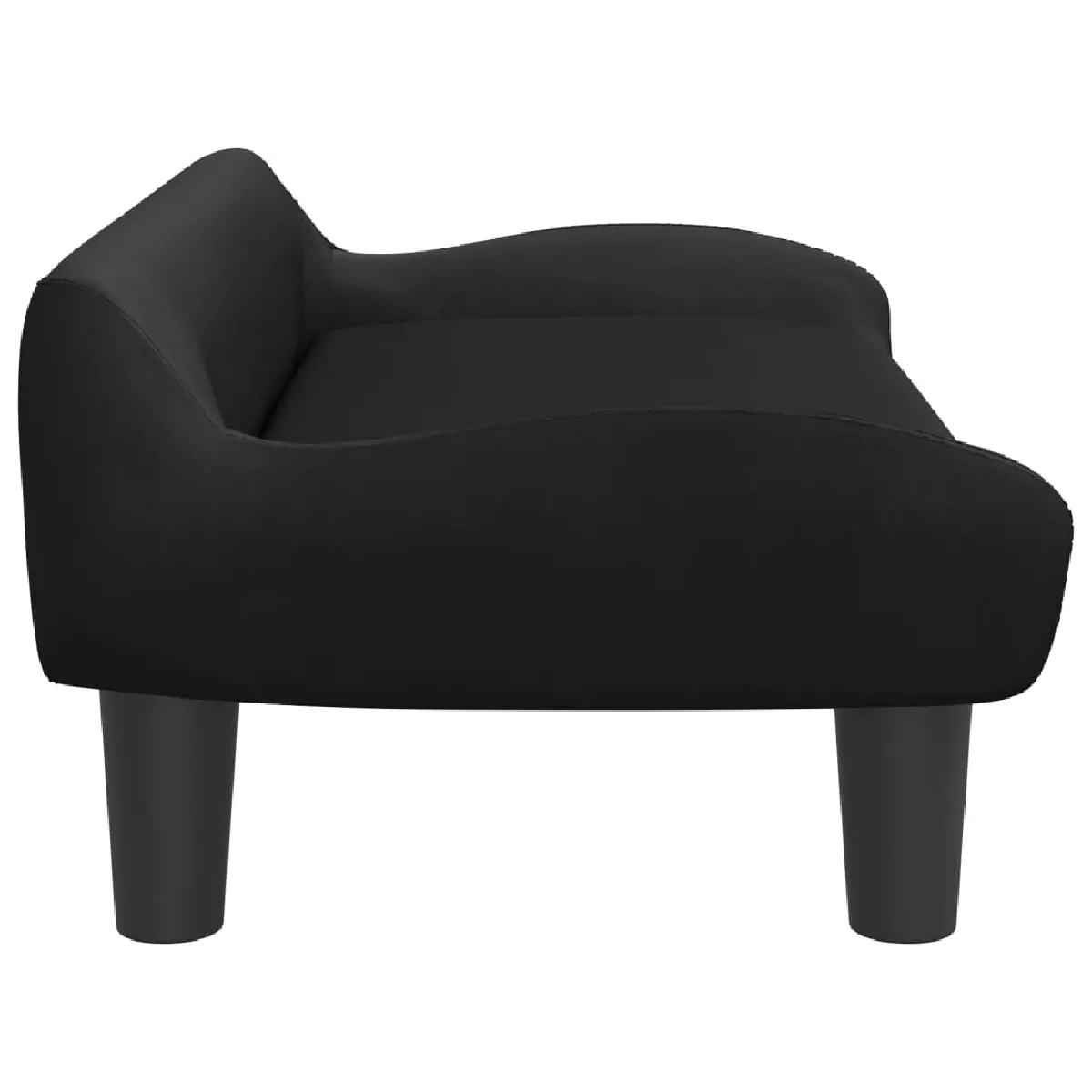 vidaXL Canapé Enfant Velours Noir