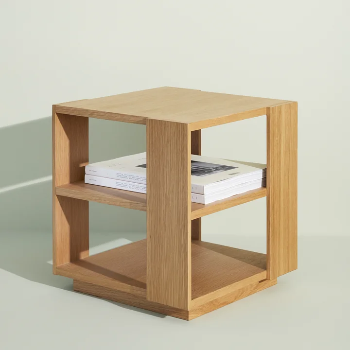 Hübsch Interior - Merge Beistelltisch, 37 x 37 cm, Eiche