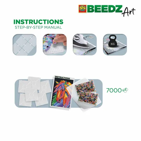 SES Creative Bügelperlen BEEDZ Art Fantasie Pferd 7000er