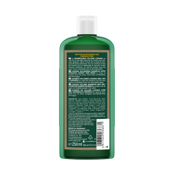 Logona Shampooing Volume au Miel et à la Bière 250ml