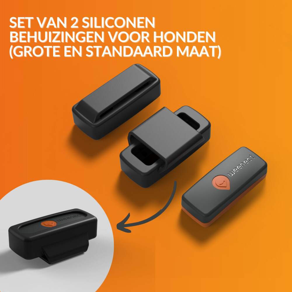 Weenect Siliconen Hoes Dog L Black2 stuks