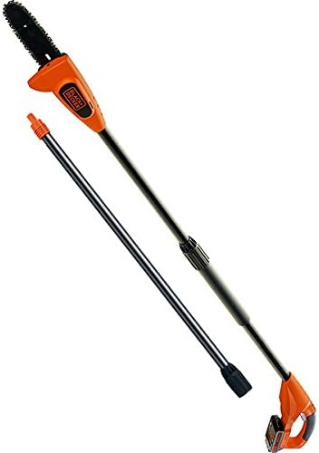 Black+Decker 18V Akku-Hochentaster (für Reichweite bis 4m, geeignet für schwer erreichbare Äste, schnelle Höhenanpassung, Schnittstärke, 17 cm, Schwertlänge 20 cm, ohne Akku und Ladegerät) GPC1820LB