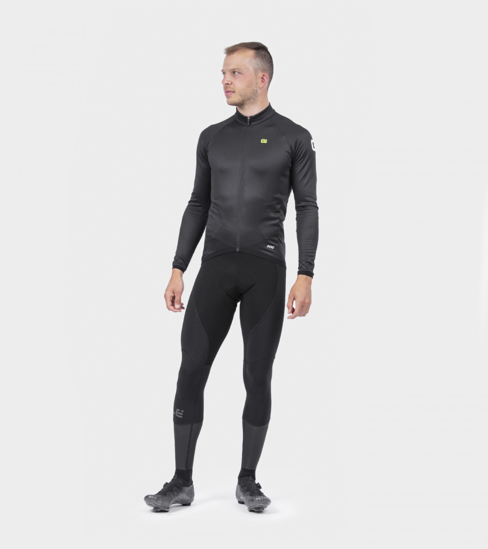 Ale R-EV1 Thermal Fietsshirt Lange Mouwen Zwart Heren
