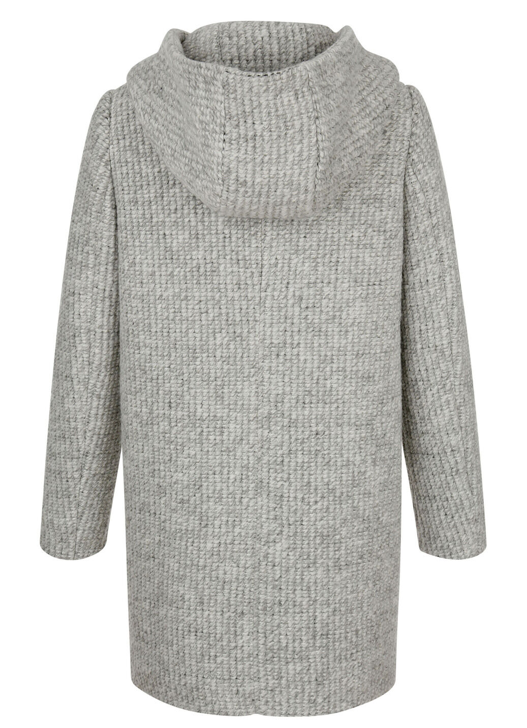 Longjacke mit fester Kapuze