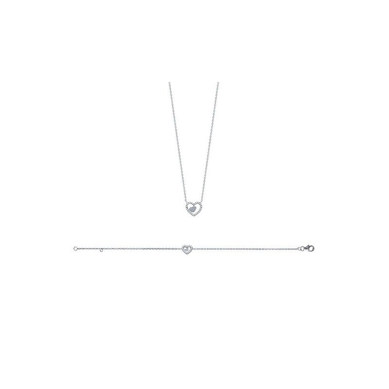 Bracelet Femme - Argent 925 - Oxyde de zirconium - Longueur : 18 cm