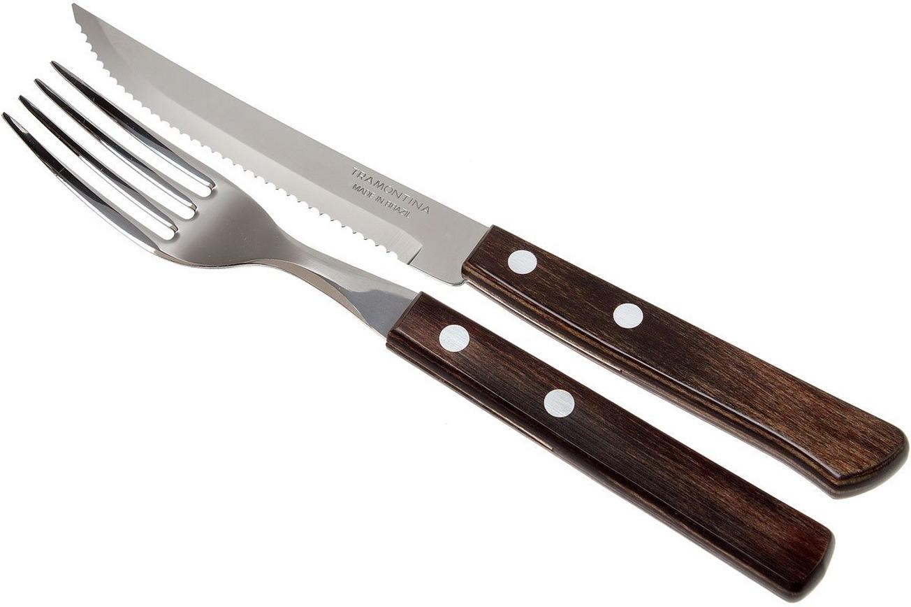 Tramontina Churrasco 12-delige steakbestekset, bruin