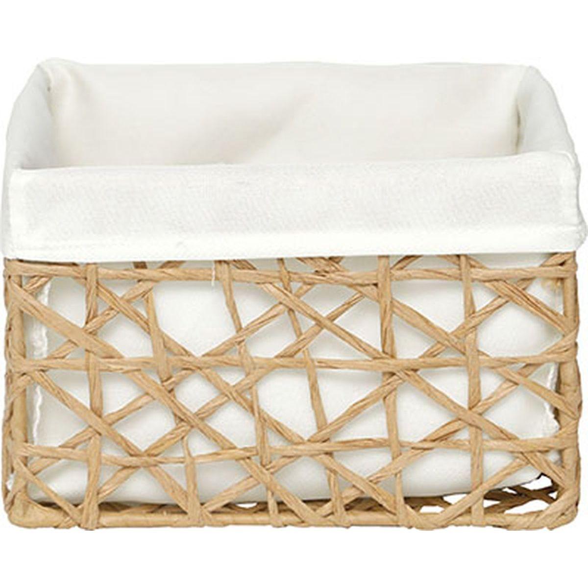 PANIER GM PAPIER FICELLE TISSU CREME