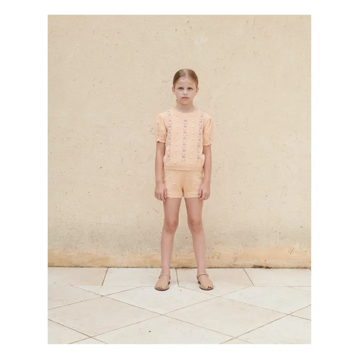 Bebe Organic Short en Maille Liz | Abricot