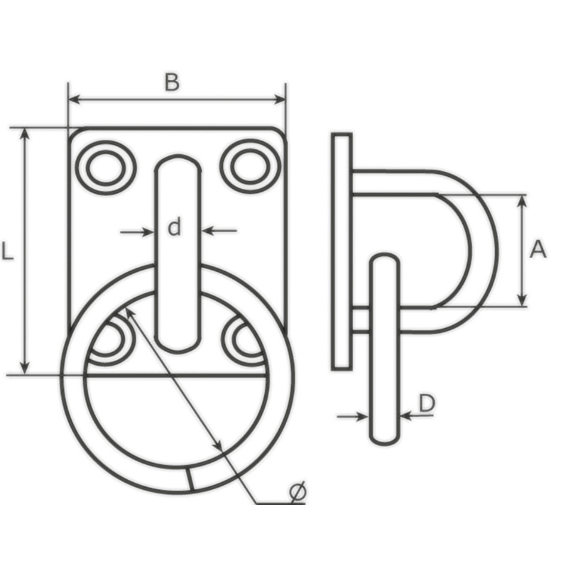 DX aanlegring RVS 6mm