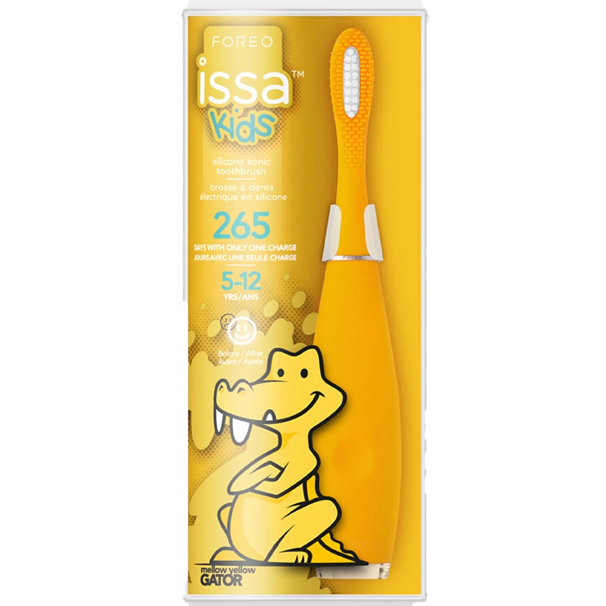 ISSA™ Kids - Brosse à dents sonique- Mellox Yellow Gator - Enfant - Jaune