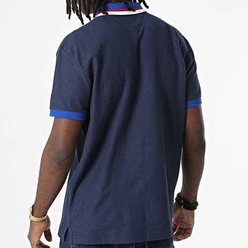 Polo Manches Courtes Tipped Honeycomb 4100 Bleu Marine
