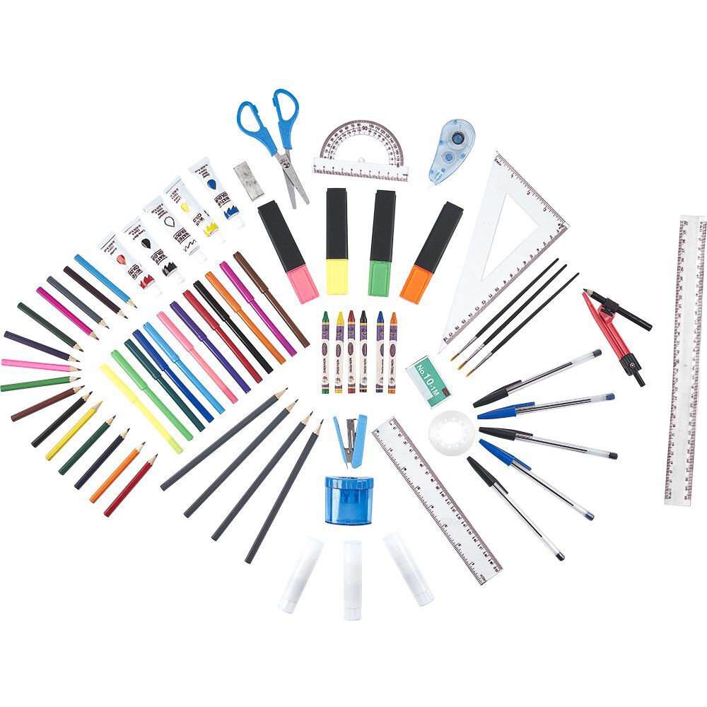 Boîte de fournitures scolaires - School box 70 pièces