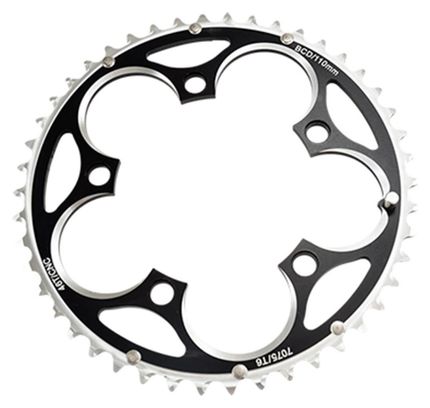 PLATEAU ROUTE DIAM 110 EXTER 46DTS NOIR ALU CNC 8/9/10V.  BRANCHES