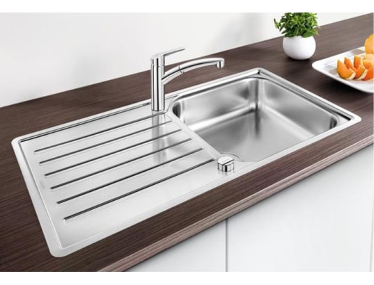BLANCO - Evier à encastrer Lantos XL-6-SIF- 1 cuve + 1 égouttoir inox 519709