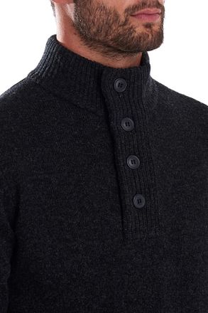 Barbour Trui Wol Patch Antraciet MKN0585-CH91 kopen