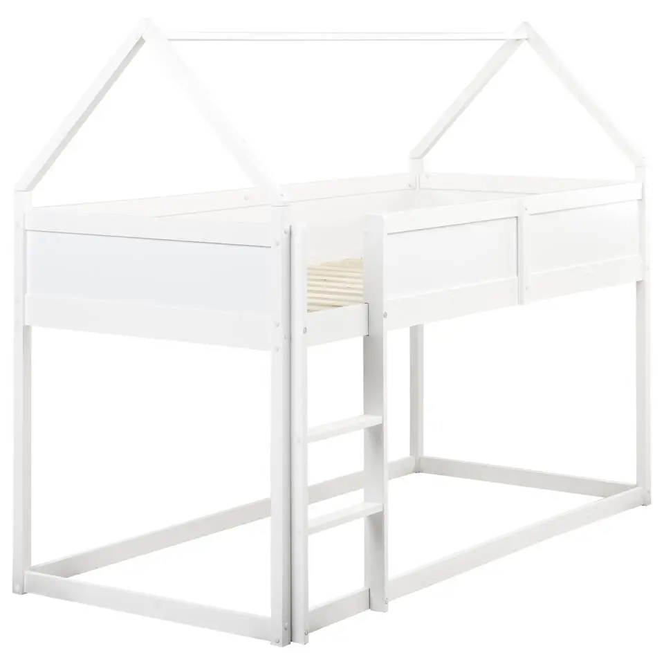 DIENNE - Kinderbed - Wit - 90 x 200 cm - Dennenhout