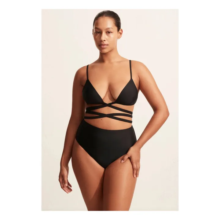 Matteau Haut de Maillot Wrap Triangle | Noir