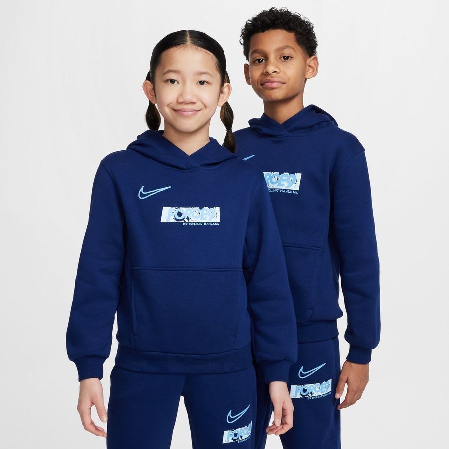 Nike Sweat à Capuche Club Fleece Erling Haaland Personal Edition - Bleu/Bleu Enfant