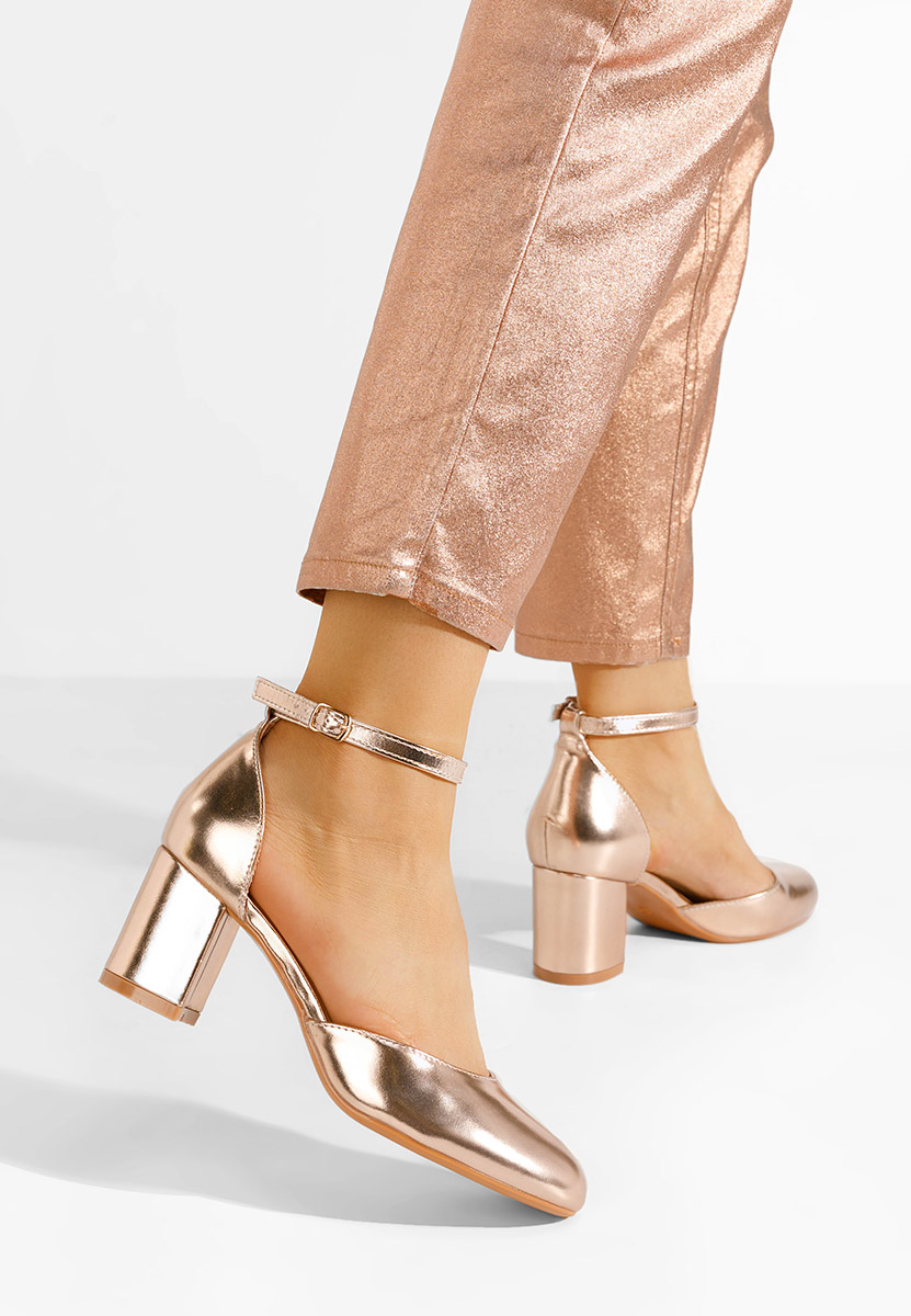Chaussures à talon épais champagne Fadivia V2