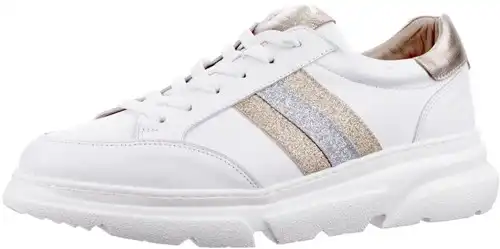 Roberto d'Angelo wit/goud combi Feda - maat 43 veterschoen wit/goud combi - maat 43 Calandschoen